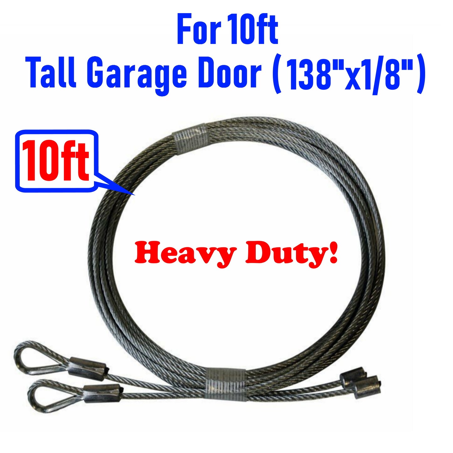 pair of garage door cables for 10 garage door torsion springs high quality 10 ft tall door heavy duty galvanized steel