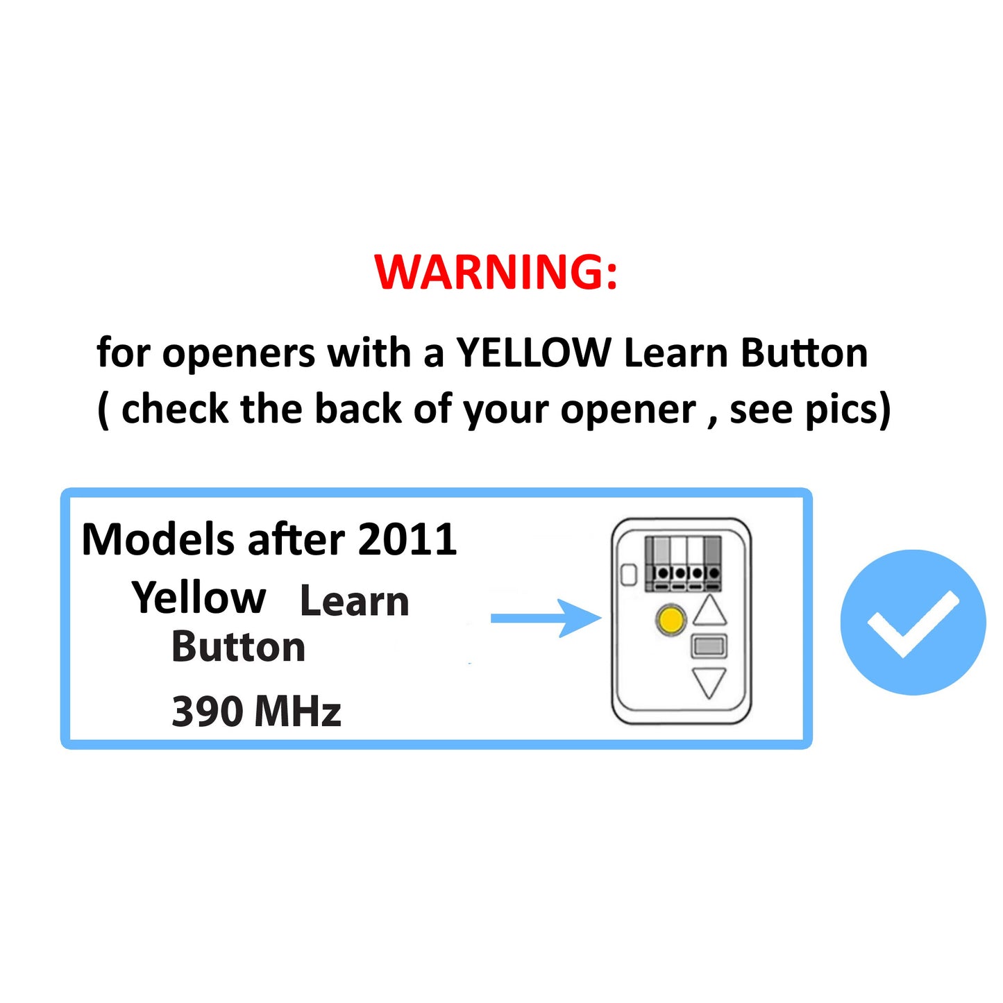 891lm 893lm 953estd 950estd remote only for a yellow learn button of liftmaster chamberlain sears craftsman garage door opener remote security 2 0 myq