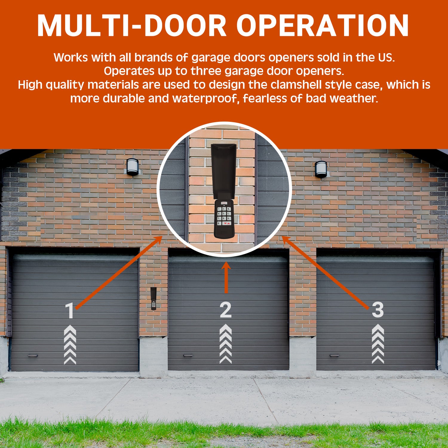 Garage Door Opener Keypad replaces Linear MegaCode NMTK (DNT00094) MDTK (DNT00058) DTKP (DNT00062) and LPWKP, Marantec M13-631 104053