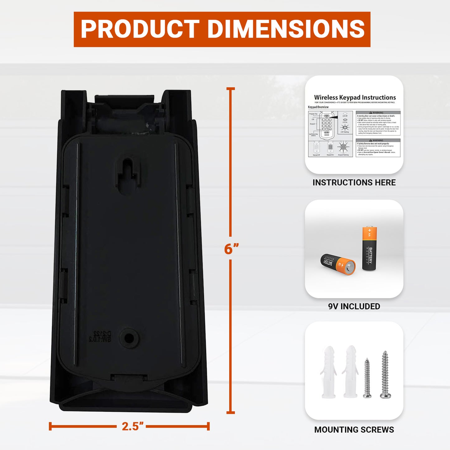 OKP-BX for Overhead Door Wireless Keypad, Replacement for All Genie Intellicode and Overhead Door CodeDodger technology, Compatible GK-R, 37332R, GK-BX, GWKP, GWK-IC, ACSDG, ACSDA1, ACSD1G, B8QACSDA etc