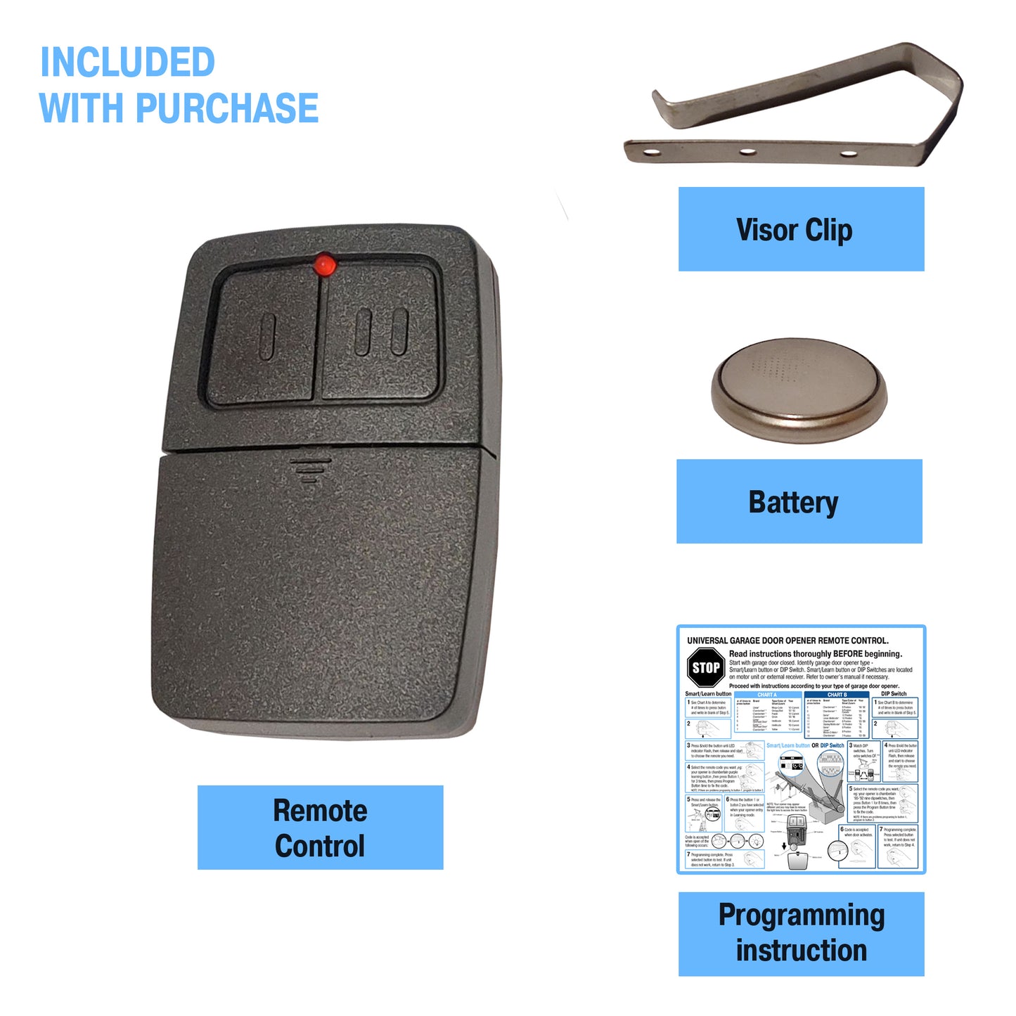 universal garage door remote control compatible with purple red yellow green replacement for chamberlain liftmaster 375ut 371lm 971lm 893max klik1u craftsman 139 53753 139 53681 315mhz 390mhz