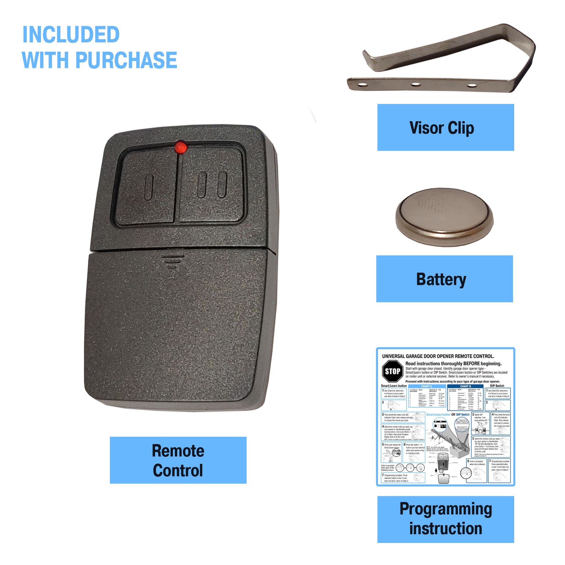 universal garage door remote control compatible with purple red yellow green replacement for chamberlain liftmaster 375ut 371lm 971lm 893max klik1u craftsman 139 53753 139 53681 315mhz 390mhz