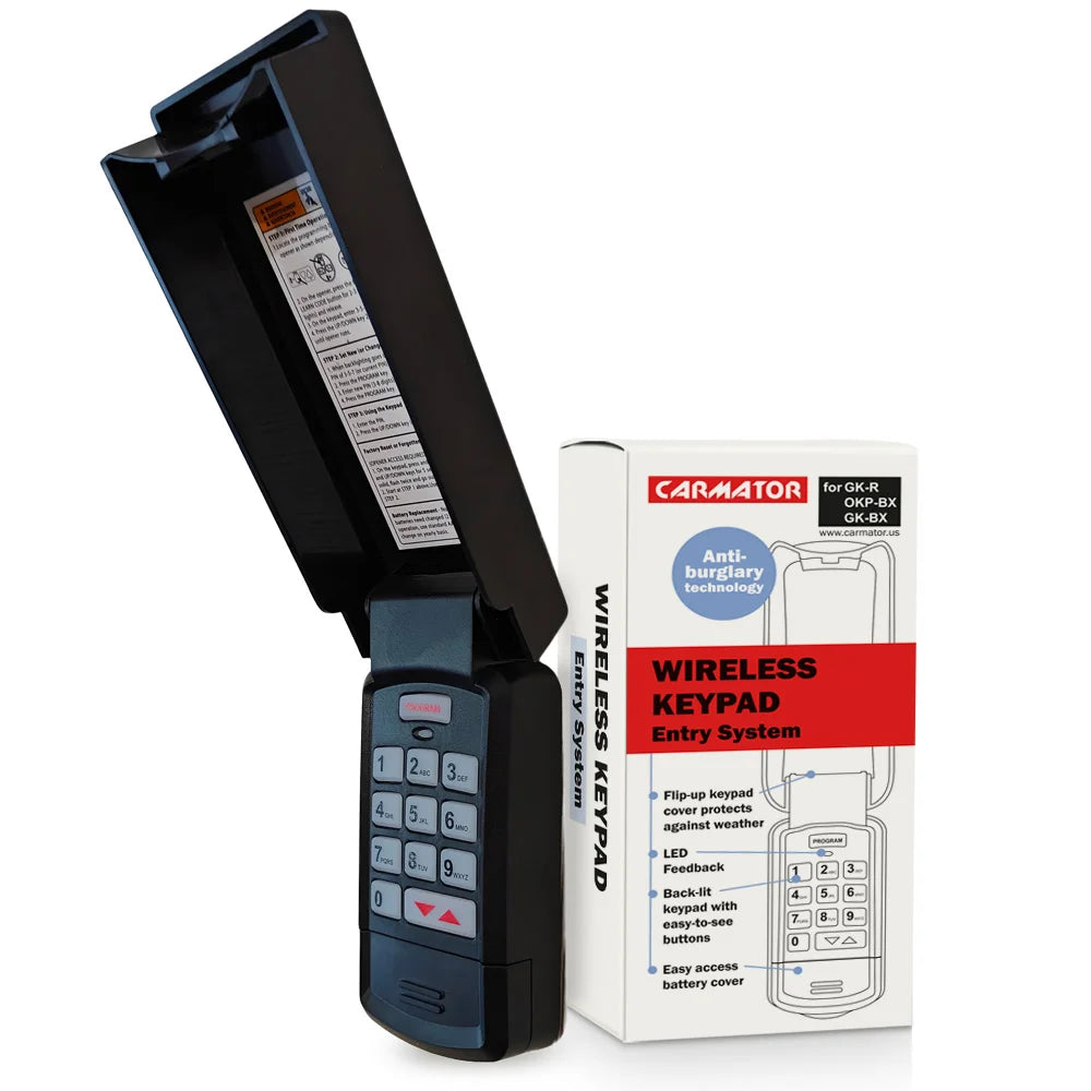 OKP-BX for Overhead Door Wireless Keypad, Replacement for All Genie Intellicode and Overhead Door CodeDodger technology, Compatible GK-R, 37332R, GK-BX, GWKP, GWK-IC, ACSDG, ACSDA1, ACSD1G, B8QACSDA etc